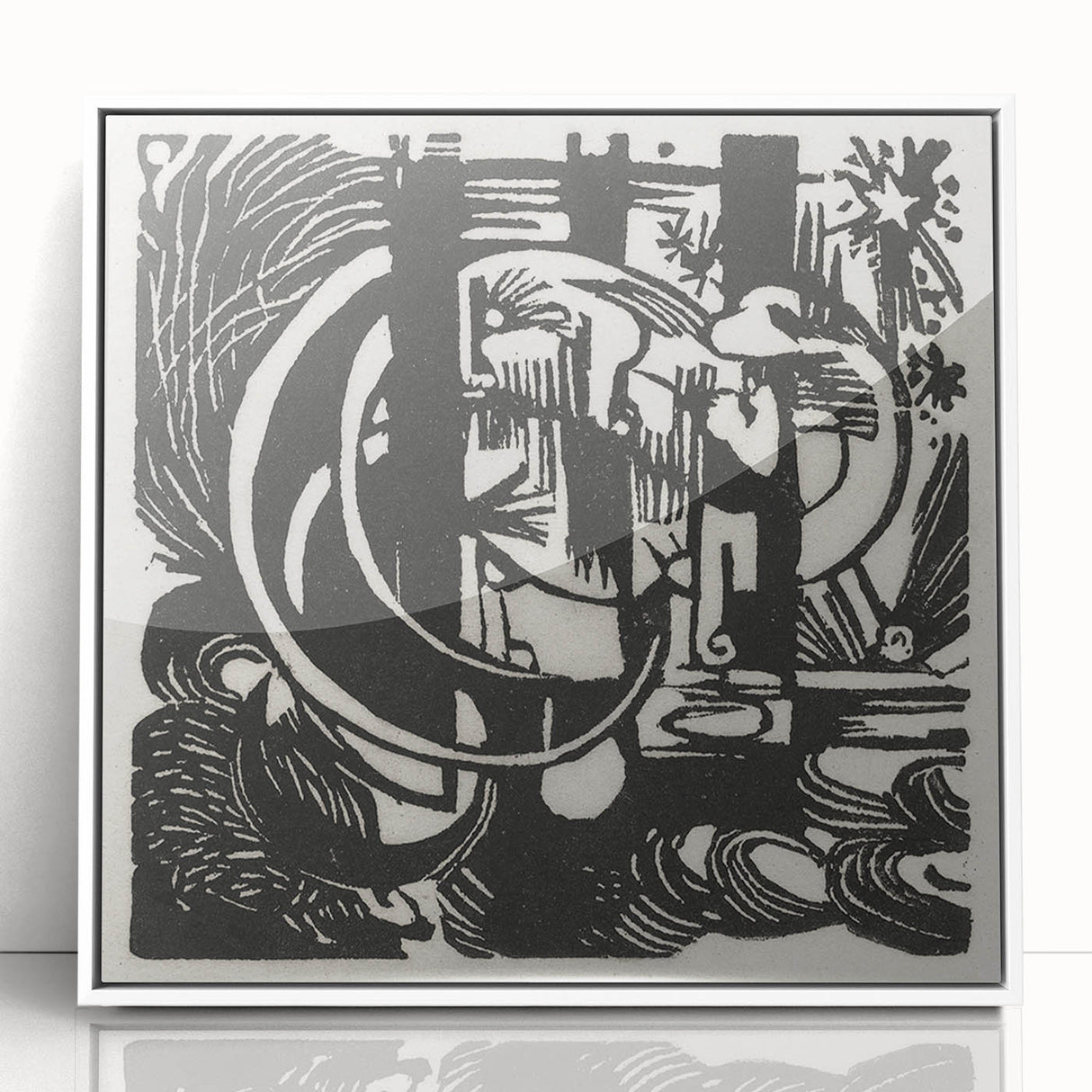 Franz Marc's Lizards (1912) - Bold Black & White Expressionist Art