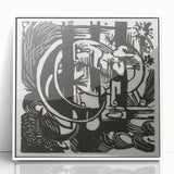 Franz Marc's Lizards (1912) - Bold Black & White Expressionist Art