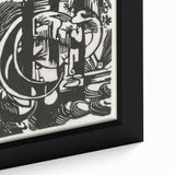 Franz Marc's Lizards (1912) - Bold Black & White Expressionist Art