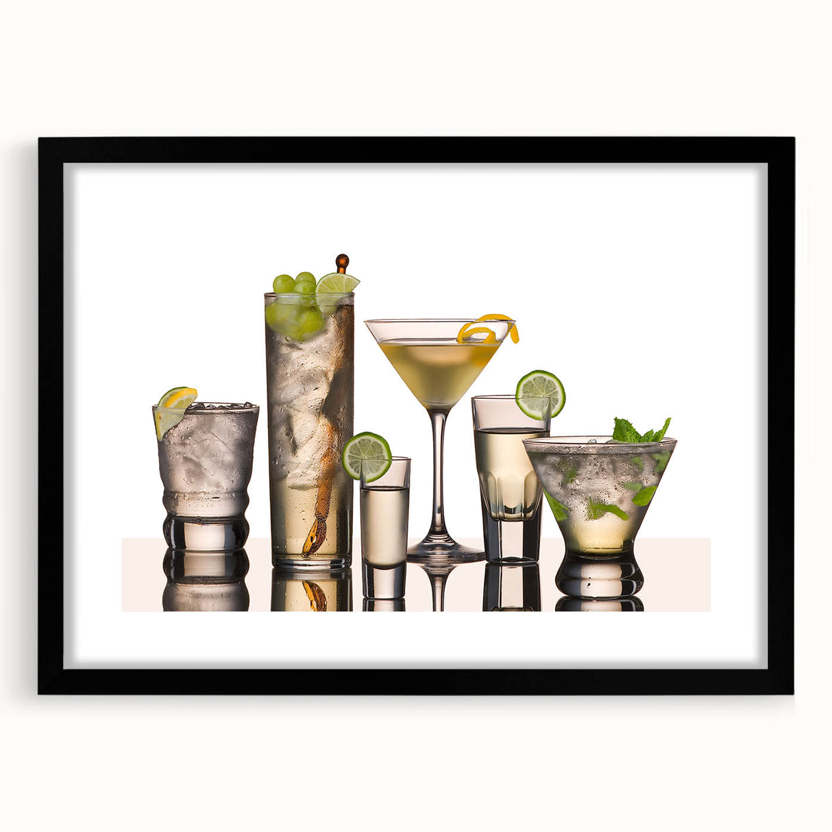 Extra large abstract art print featuring vibrant, colorful textures, displayed in a black frame with mat.