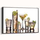 Black and white vintage poster art of a landscape on framed canvas, suitable for bedroom wall decor.