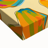 Black and white landscape painting of fruits on stretched canvas, suitable for bedroom wall art.