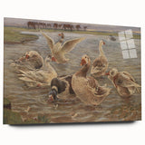 Geese on Saltholm by Philipsen: Rustic Impressionist Wildlife Wall Art