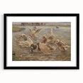 Geese on Saltholm by Philipsen: Rustic Impressionist Wildlife Wall Art