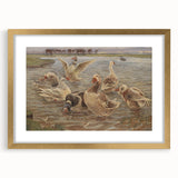 Geese on Saltholm by Philipsen: Rustic Impressionist Wildlife Wall Art