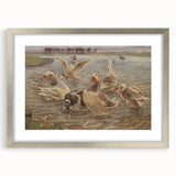 Geese on Saltholm by Philipsen: Rustic Impressionist Wildlife Wall Art