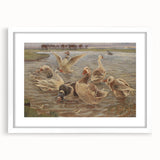 Geese on Saltholm by Philipsen: Rustic Impressionist Wildlife Wall Art