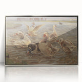 Geese on Saltholm by Philipsen: Rustic Impressionist Wildlife Wall Art