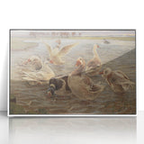 Geese on Saltholm by Philipsen: Rustic Impressionist Wildlife Wall Art