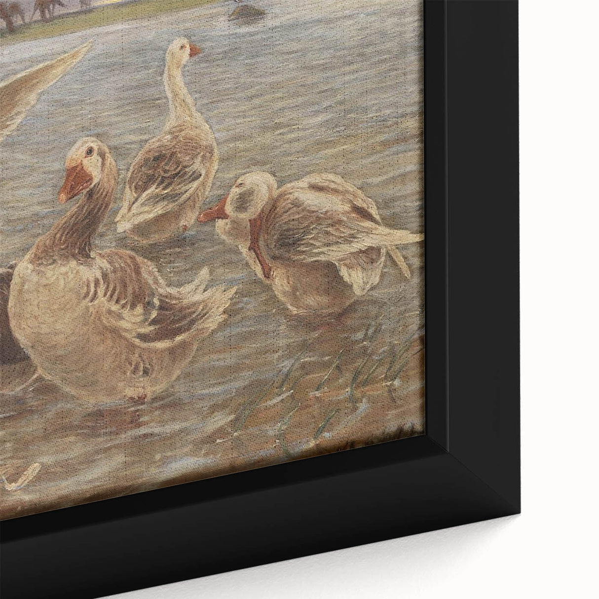 Geese on Saltholm by Philipsen: Rustic Impressionist Wildlife Wall Art