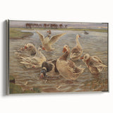 Geese on Saltholm by Philipsen: Rustic Impressionist Wildlife Wall Art