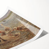 Geese on Saltholm by Philipsen: Rustic Impressionist Wildlife Wall Art