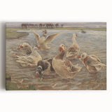 Geese on Saltholm by Philipsen: Rustic Impressionist Wildlife Wall Art