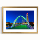 Elegant gold landscape bridge frame with a mat, showcasing intricate design details and a sophisticated front view, perfect for enhancing home decor. Ideal for art enthusiasts seeking premium framing options.