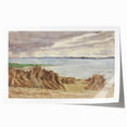 Coastal Farmland Scene - Modern Wall Art of Rural Seaside Landscape