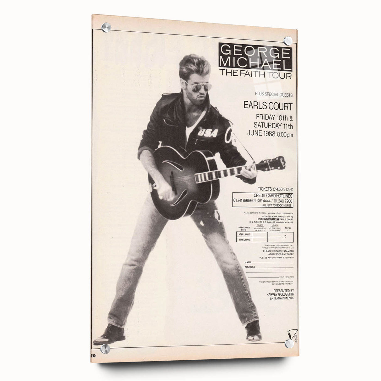 George Michael Retro Wall Art - Vintage The Faith Tour Poster