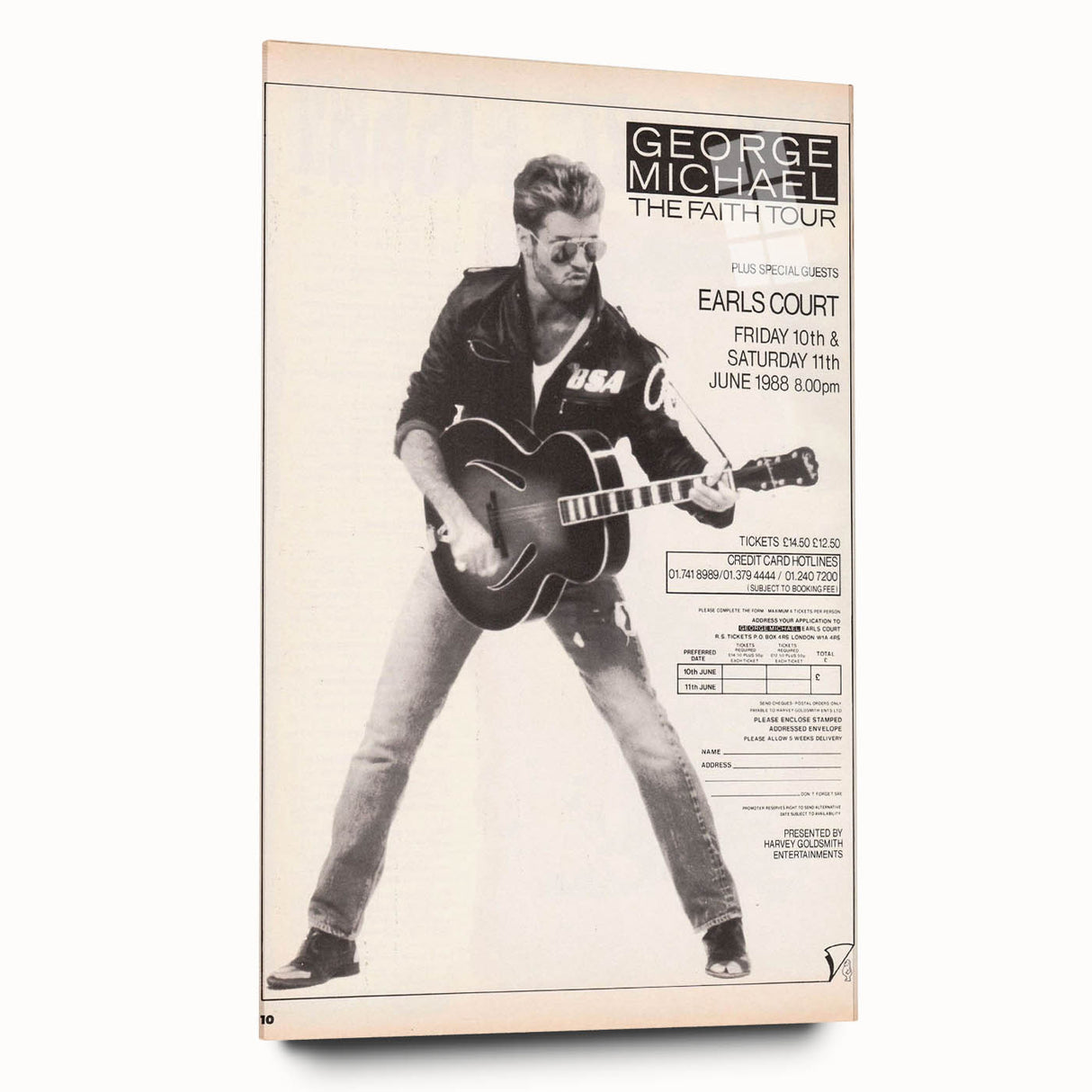 George Michael Retro Wall Art - Vintage The Faith Tour Poster