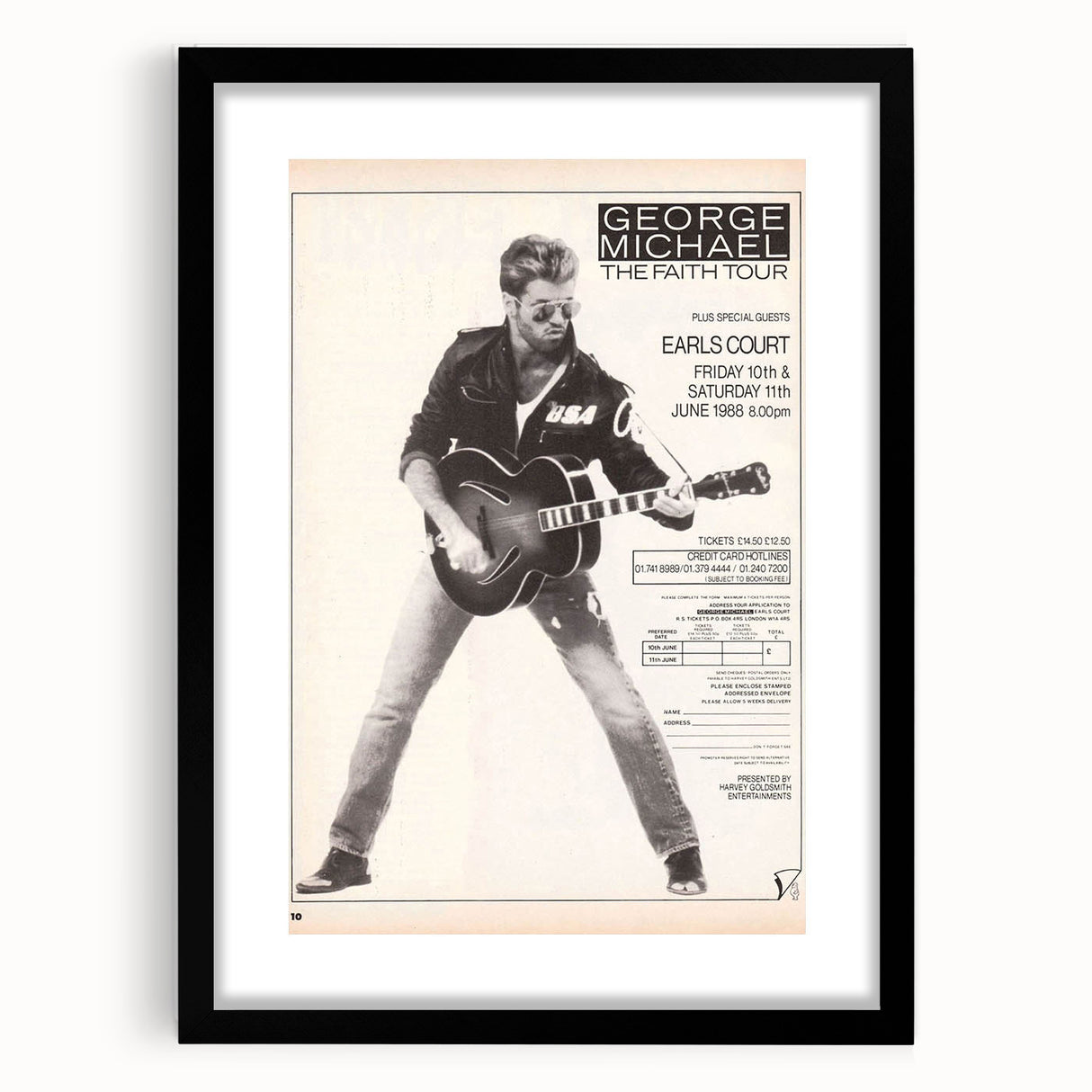 George Michael Retro Wall Art - Vintage The Faith Tour Poster