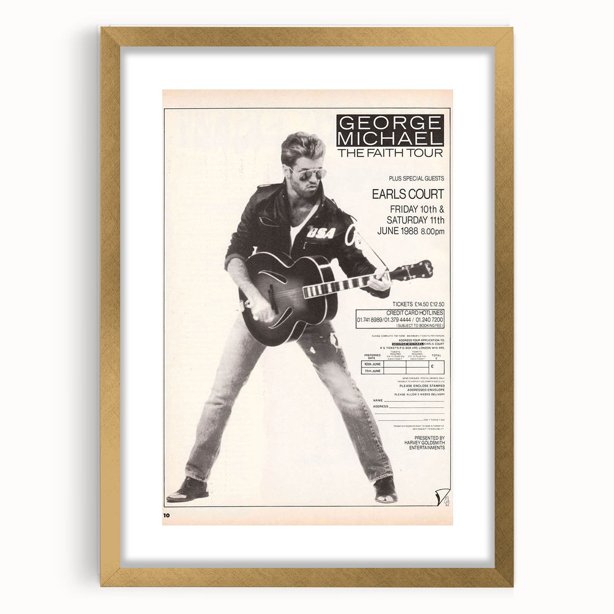 George Michael Retro Wall Art - Vintage The Faith Tour Poster