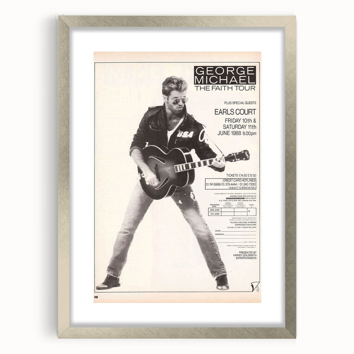 George Michael Retro Wall Art - Vintage The Faith Tour Poster