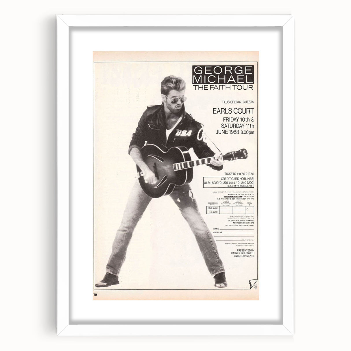 George Michael Retro Wall Art - Vintage The Faith Tour Poster