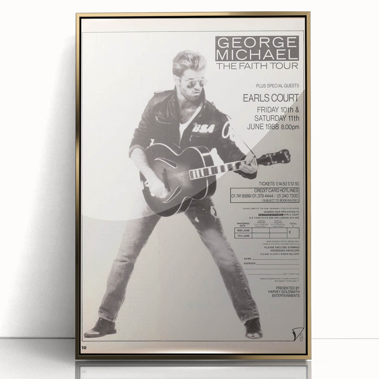 George Michael Retro Wall Art - Vintage The Faith Tour Poster