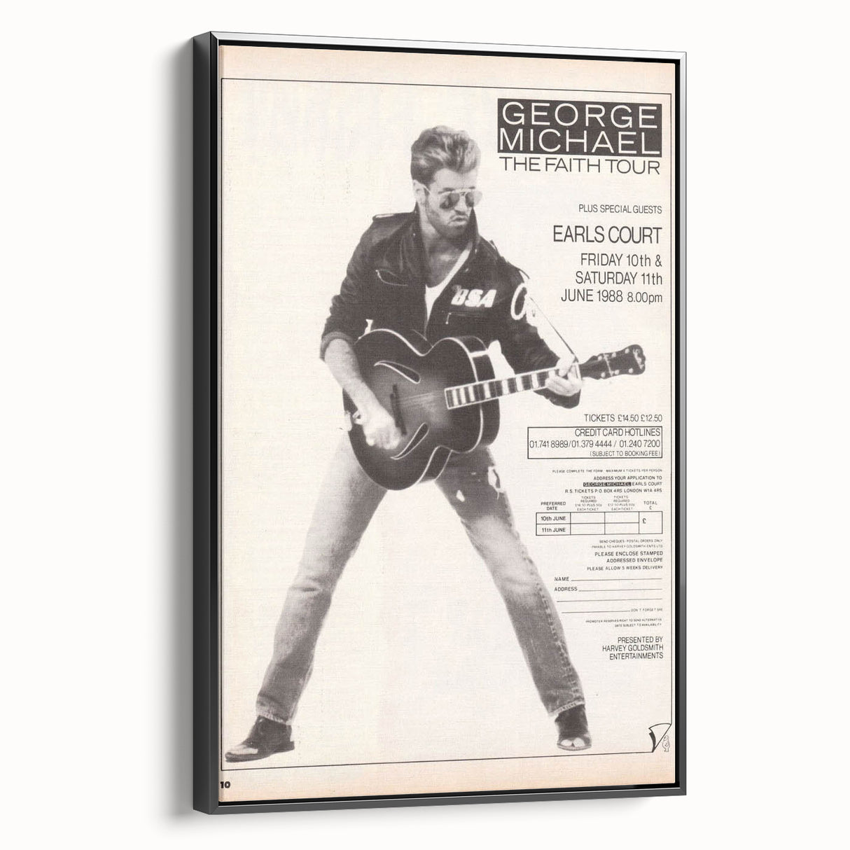 George Michael Retro Wall Art - Vintage The Faith Tour Poster