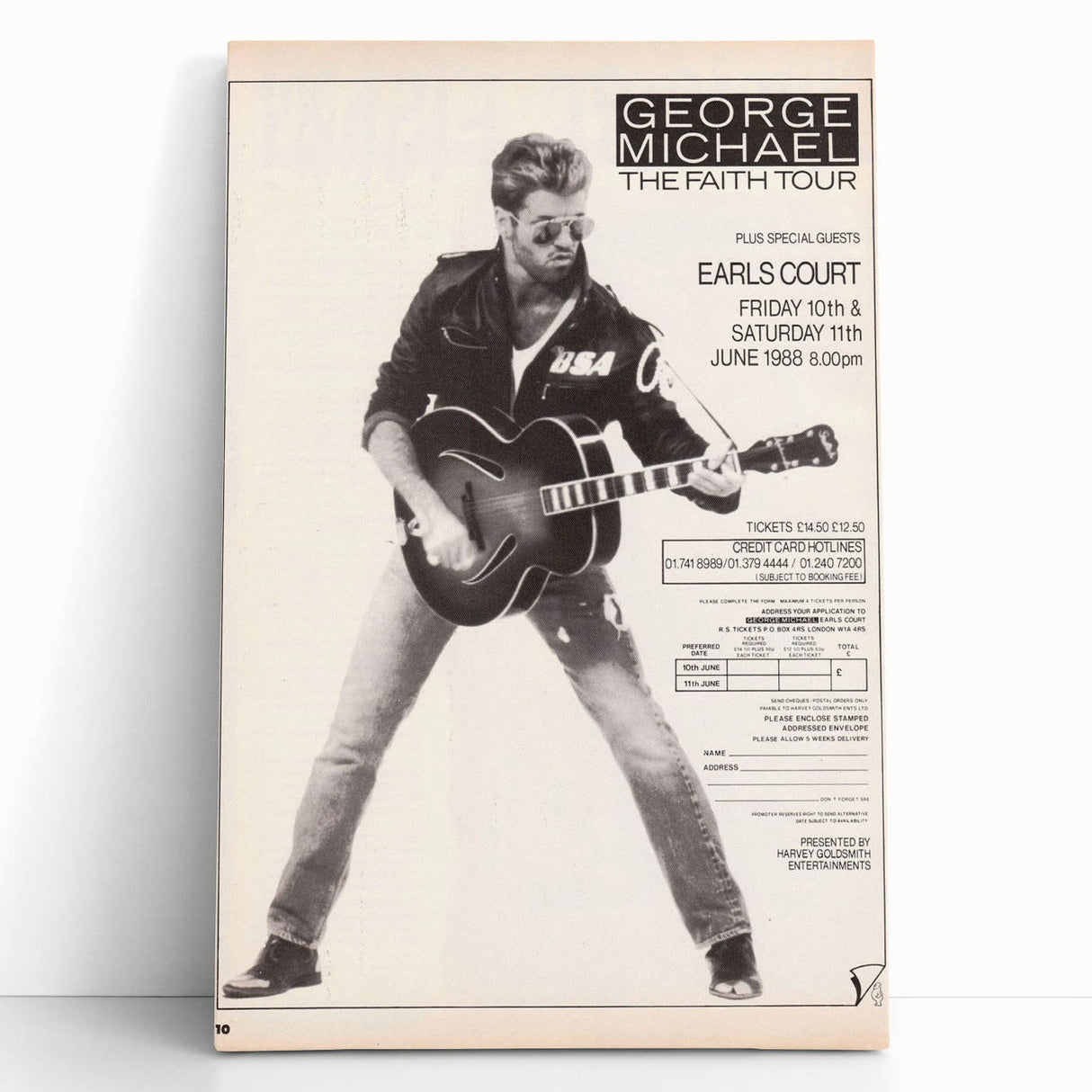 George Michael Retro Wall Art - Vintage The Faith Tour Poster
