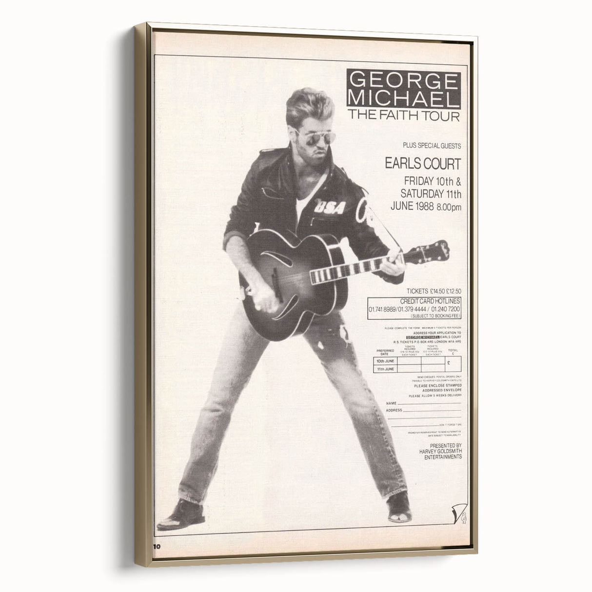 George Michael Retro Wall Art - Vintage The Faith Tour Poster