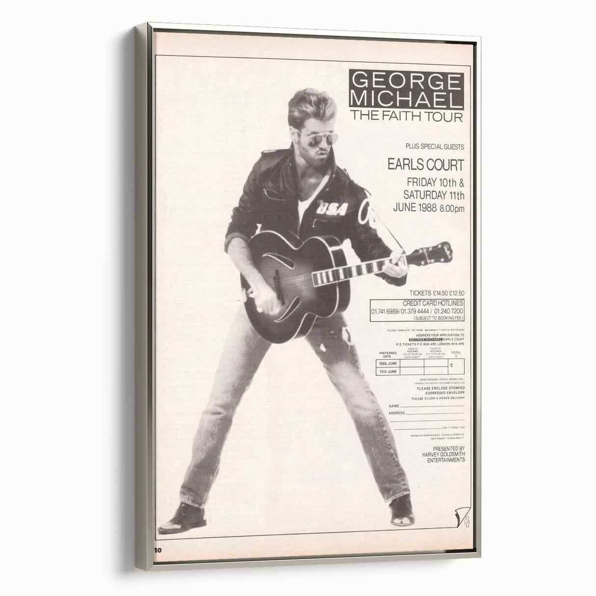 George Michael Retro Wall Art - Vintage The Faith Tour Poster