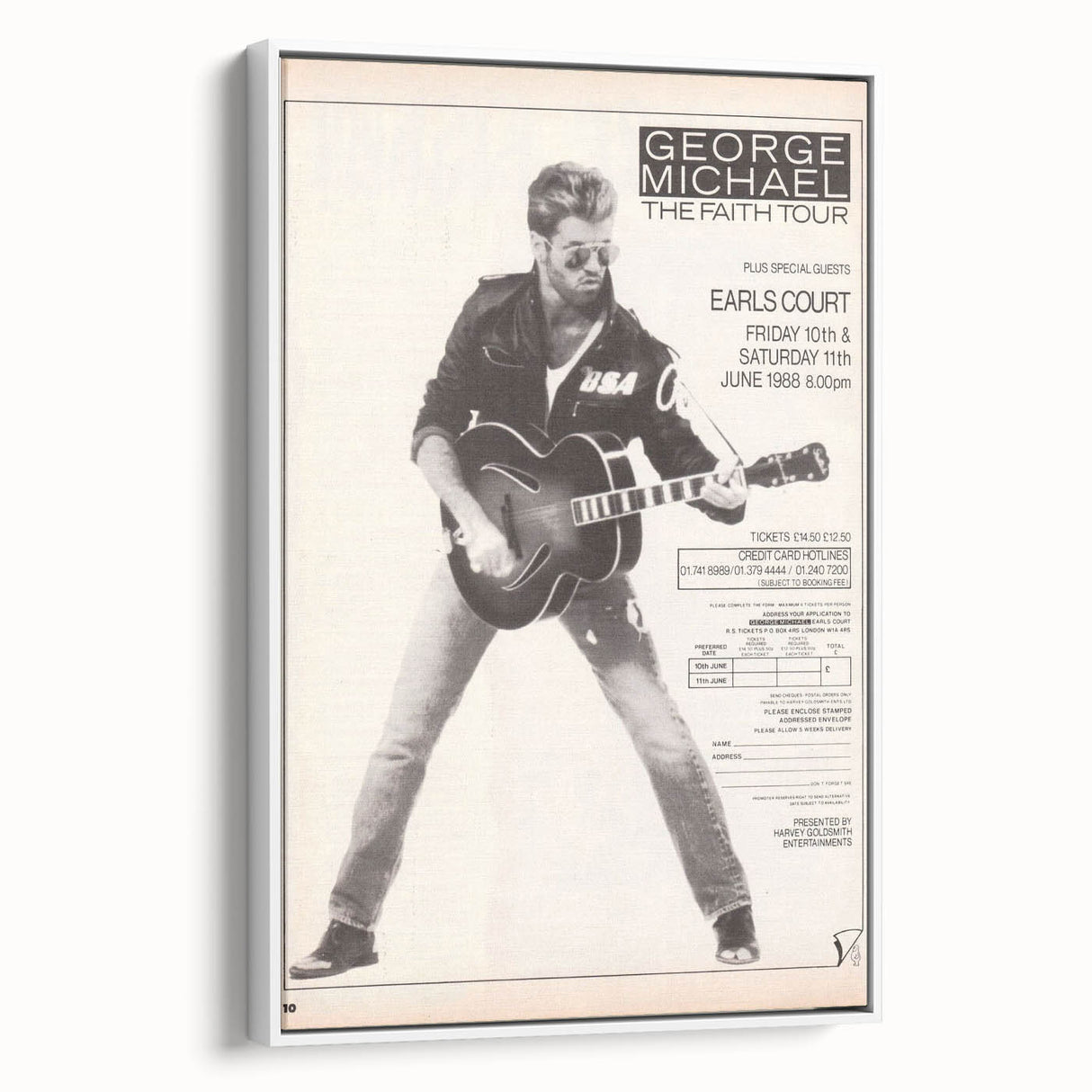 George Michael Retro Wall Art - Vintage The Faith Tour Poster
