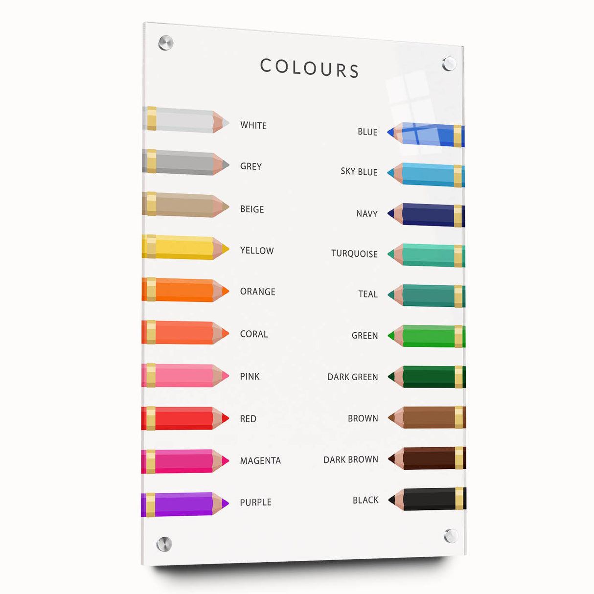 Colors Educational Wall Art - Kids' Learning Poster