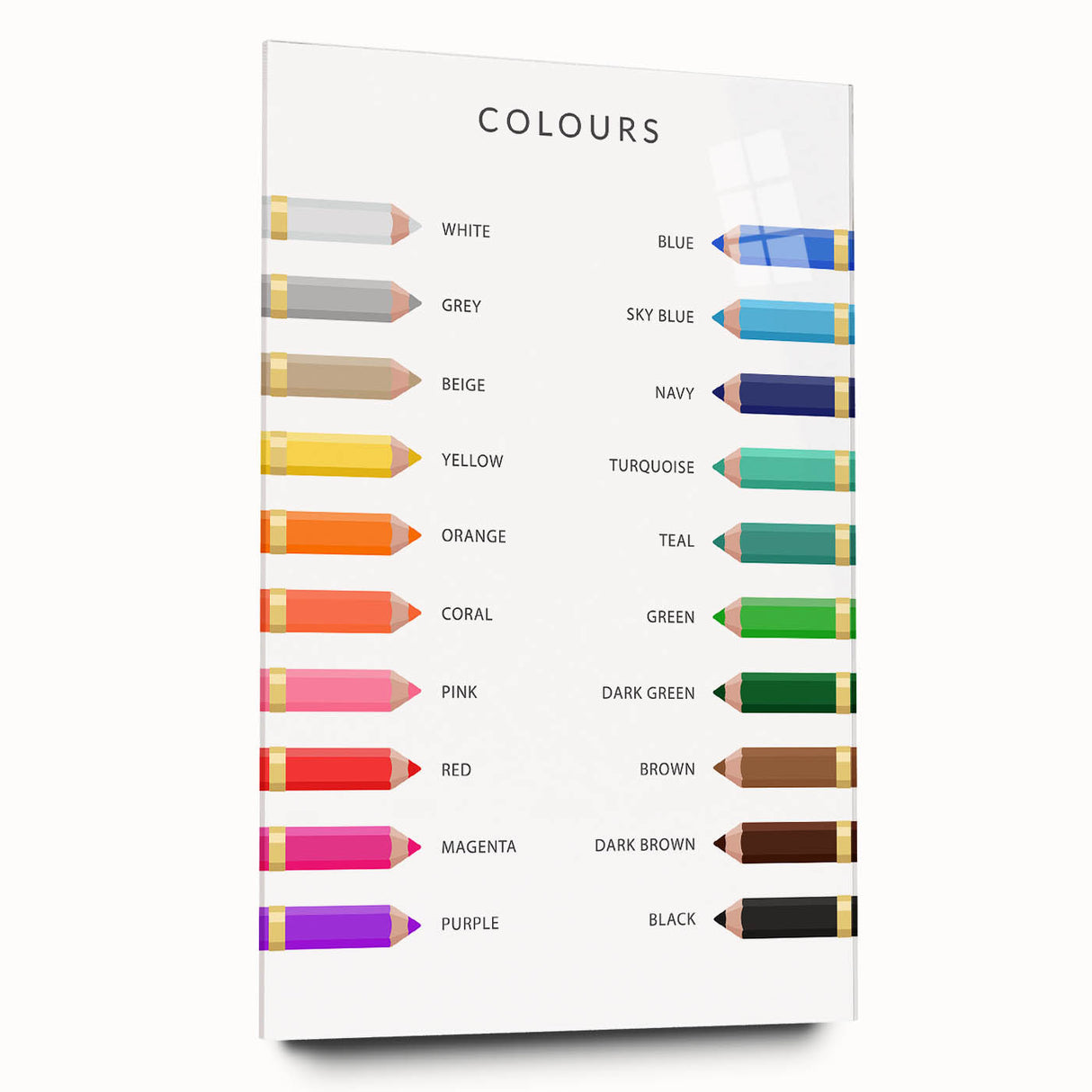 Colors Educational Wall Art - Kids' Learning Poster