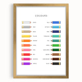 Colors Educational Wall Art - Kids' Learning Poster