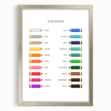 Colors Educational Wall Art - Kids' Learning Poster