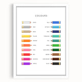 Colors Educational Wall Art - Kids' Learning Poster