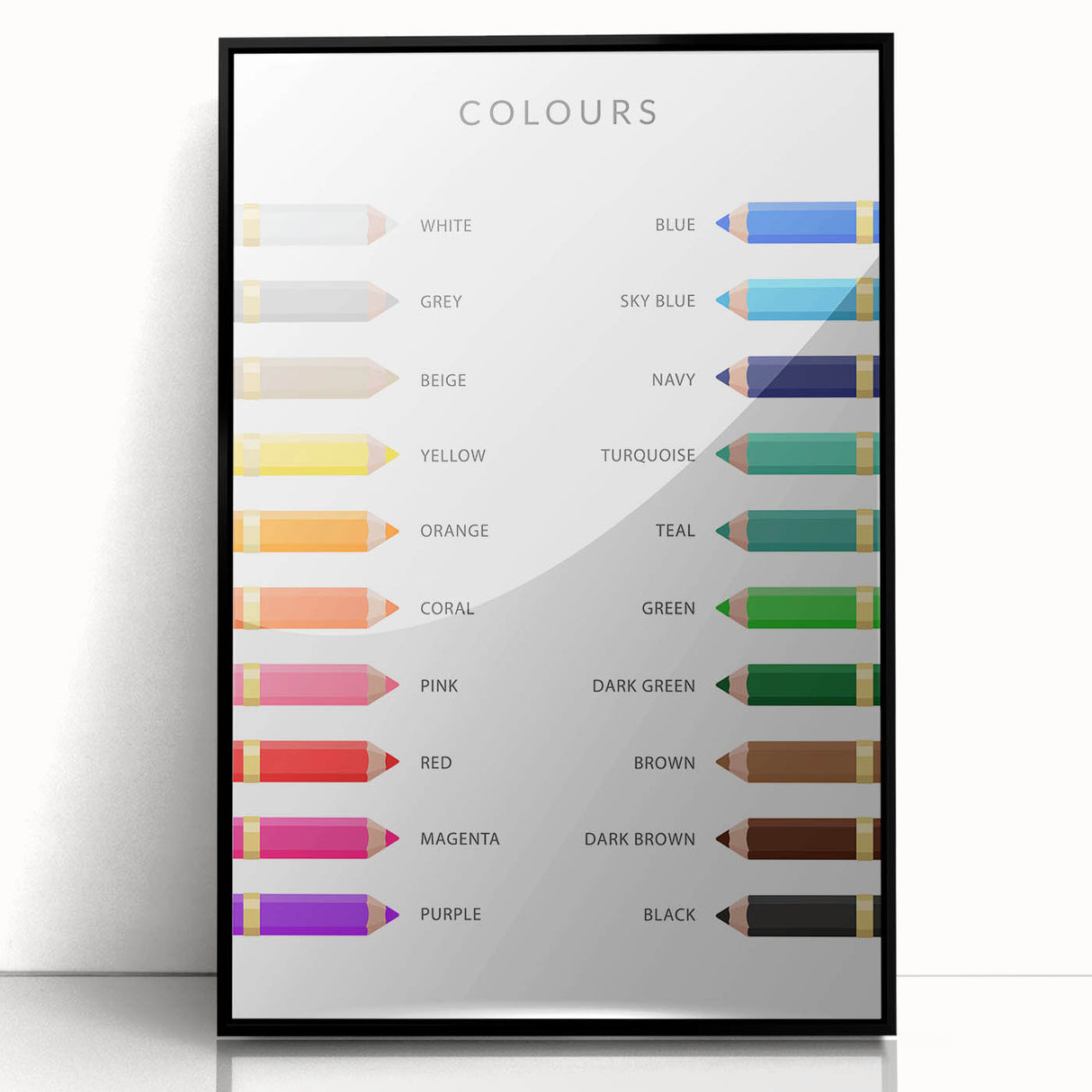 Colors Educational Wall Art - Kids' Learning Poster