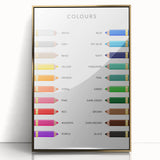 Colors Educational Wall Art - Kids' Learning Poster