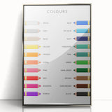 Colors Educational Wall Art - Kids' Learning Poster