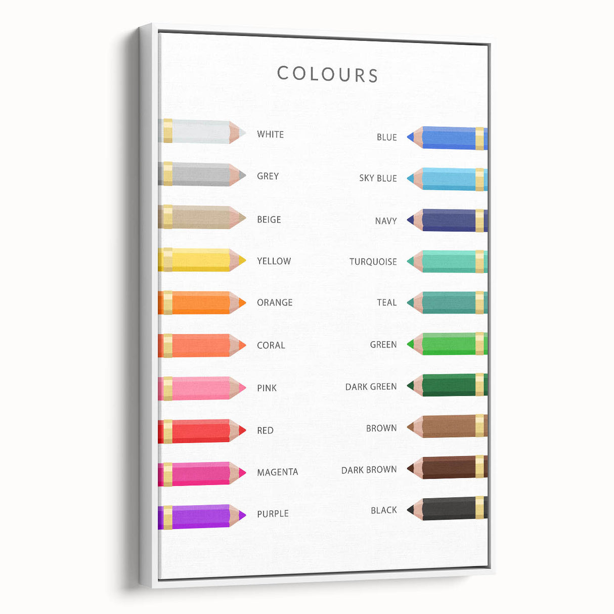 Colors Educational Wall Art - Kids' Learning Poster
