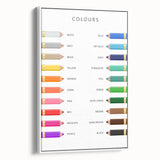 Colors Educational Wall Art - Kids' Learning Poster