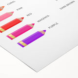 Colors Educational Wall Art - Kids' Learning Poster