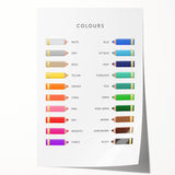 Colors Educational Wall Art - Kids' Learning Poster