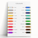 Colors Educational Wall Art - Kids' Learning Poster