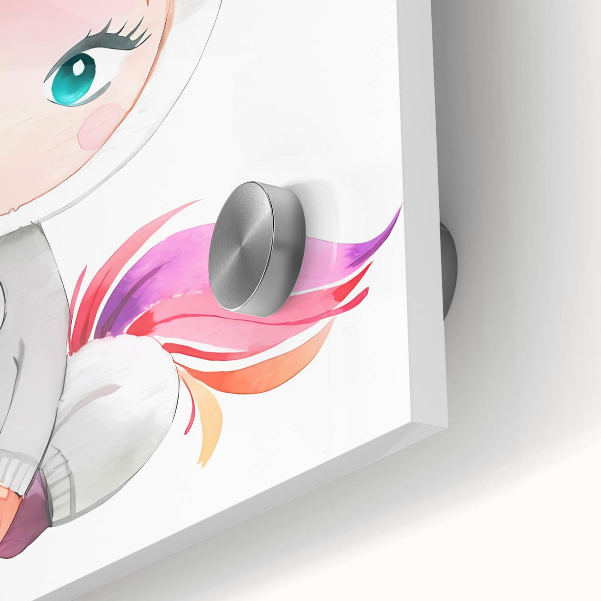 Personalized Kids Art – Cute Unicorn Girl Illustration Wall Print