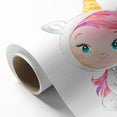 Personalized Kids Art – Cute Unicorn Girl Illustration Wall Print