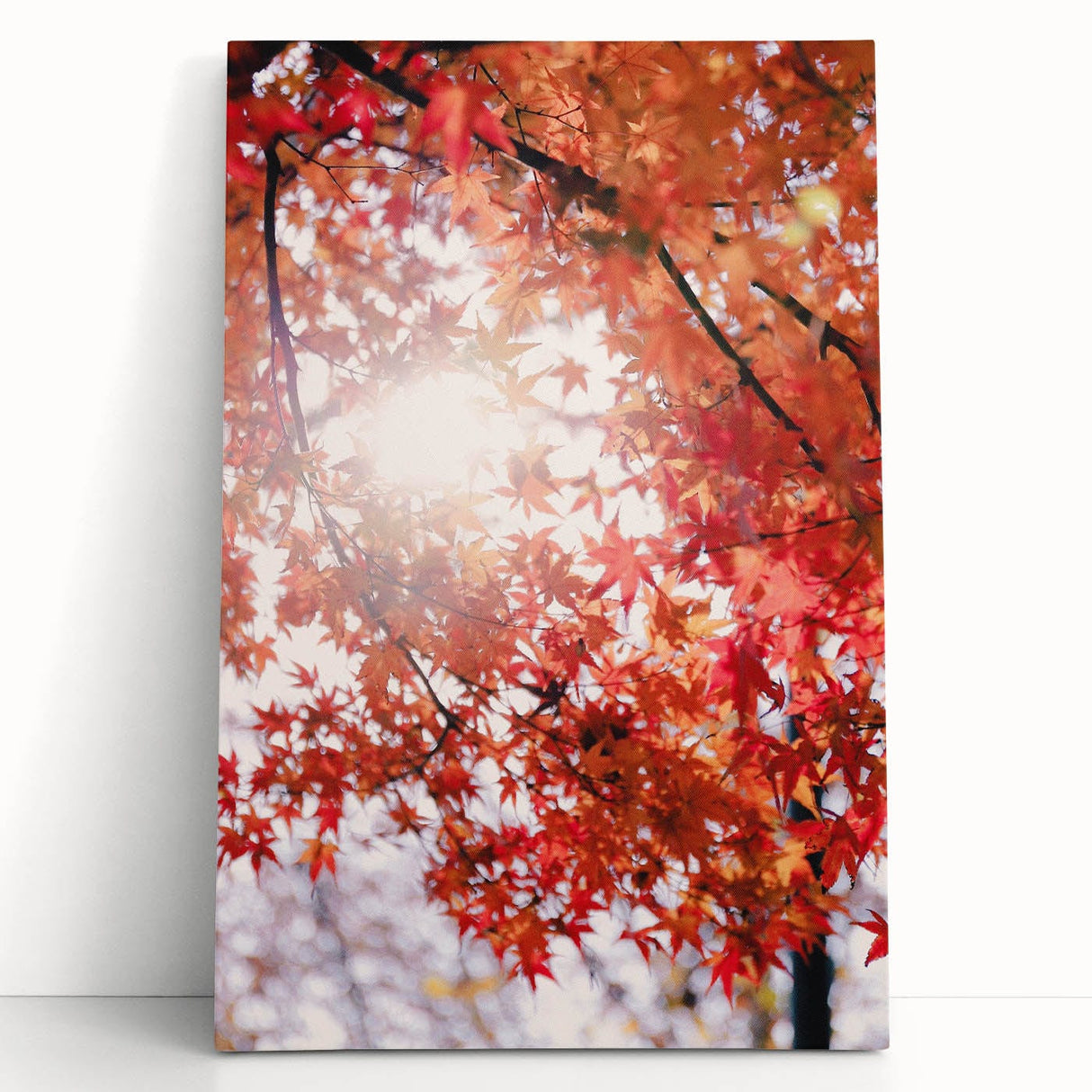 Large black and white abstract art on stretched canvas depicting swirling patterns.