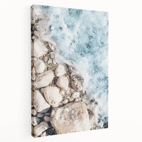 Summer-themed abstract canvas art in bright yellow and orange shades, suitable for kitchen wall decor.