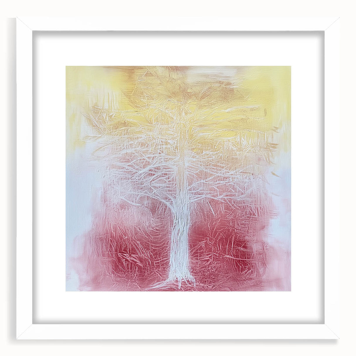 Ethereal Tree Wall Art – Soft Abstract Dining Room Print