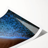 Abstract landscape wall art print showcasing vibrant colors and fluid shapes, designed to enhance modern home decor, rolled and ready for framing.